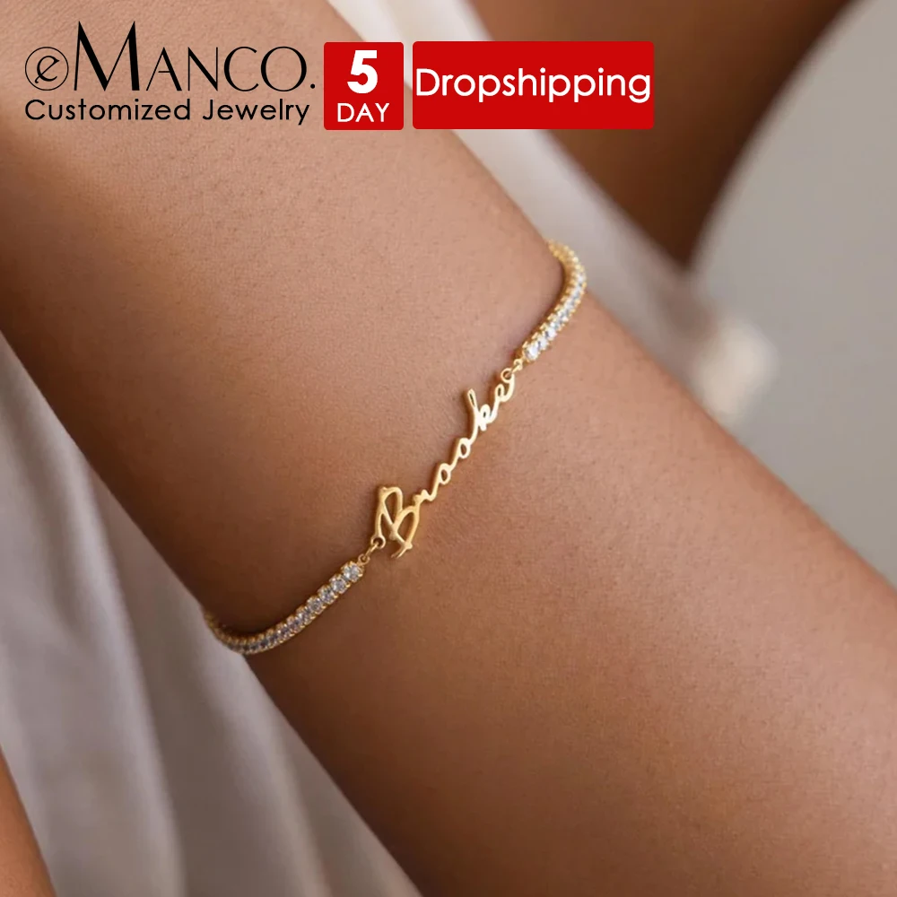 eManco Fashion Customized Name Bracelets Letter Stainless Steel Personalized Bracelets For Women bangle Jewelry Not Allergic Gif
eManco Fashion Customized Name Bracelets Letter Stainless Steel Personalized Bracelets For Women bangle Jewelry Not Allergic Gif