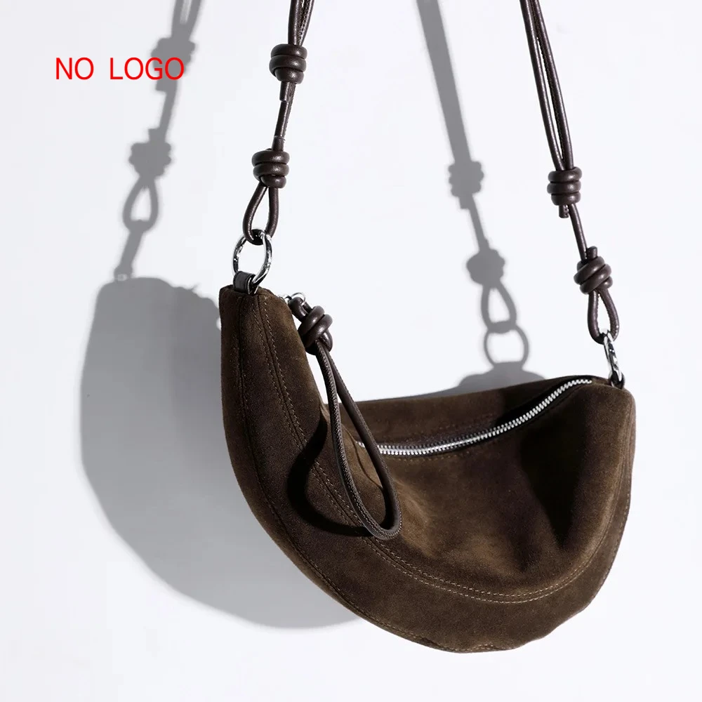 Premium Genuine Leather Moon Bag, Unisex Adjustable Knot Strap Crossbody, Large Capacity Vintage Suede Shoulder Handbag
Premium Genuine Leather Moon Bag, Unisex Adjustable Knot Strap Crossbody, Large Capacity Vintage Suede Shoulder Handbag