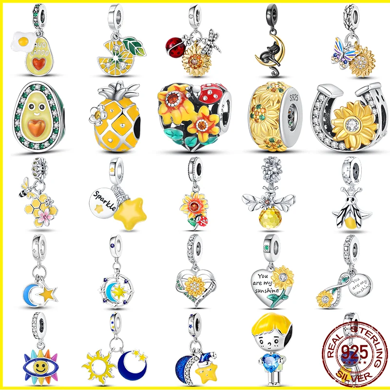 New 925 Sterling Silver Glow In The Dark K Gold Yellow Series Charms Beads Pendant Fit Pan Original Bracelets Diy Jewelry
New 925 Sterling Silver Glow In The Dark K Gold Yellow Series Charms Beads Pendant Fit Pan Original Bracelets Diy Jewelry