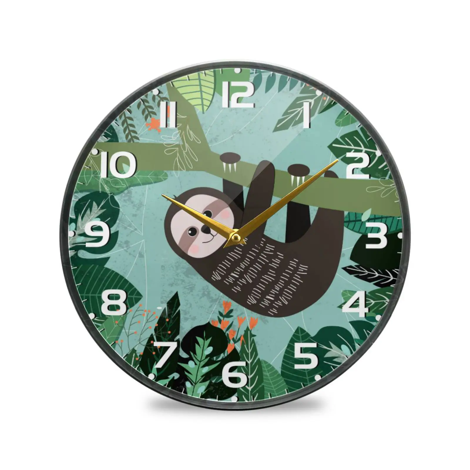 New Acrylic Wall Clock Cartoon Sloth Print Round Wall Watch For Living Room Modern Non Ticking Silent Kitchen Clock Decorative
New Acrylic Wall Clock Cartoon Sloth Print Round Wall Watch For Living Room Modern Non Ticking Silent Kitchen Clock Decorative