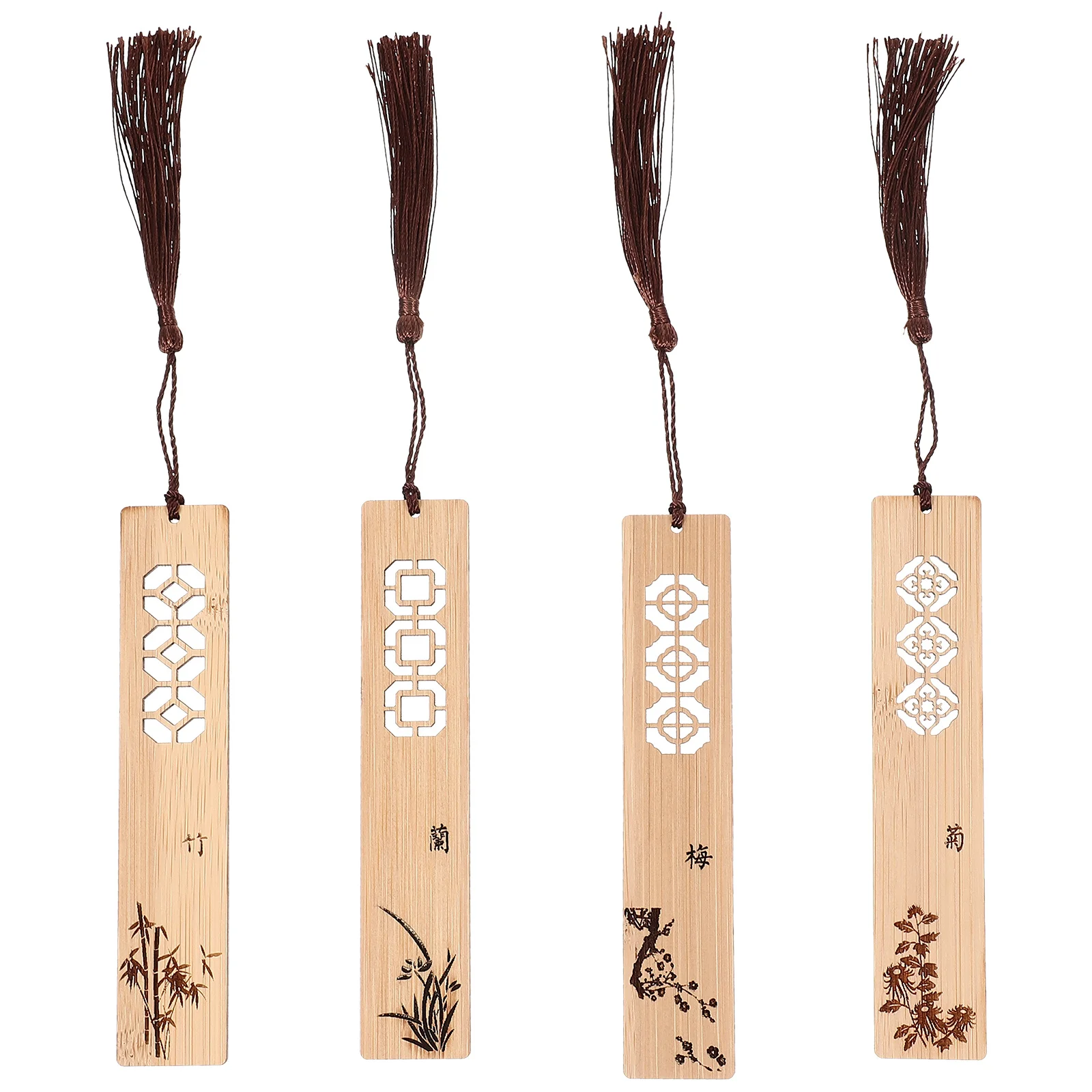 4pcs Bamboo Bookmarks Chinese Style Carved Wooden Labels For Readers Souvenir Gift Decorative Paper Markers Vintage Tags
4pcs Bamboo Bookmarks Chinese Style Carved Wooden Labels For Readers Souvenir Gift Decorative Paper Markers Vintage Tags