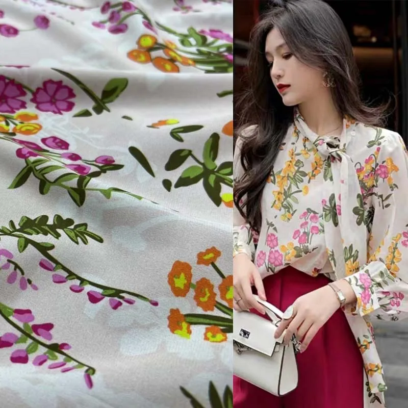 Brands New Small Floral Silk Stretch Crepe De Chine Fabric Cloth Summer Dress Shirt Fabric for Sewing Fashion Material Meter
Brands New Small Floral Silk Stretch Crepe De Chine Fabric Cloth Summer Dress Shirt Fabric for Sewing Fashion Material Meter