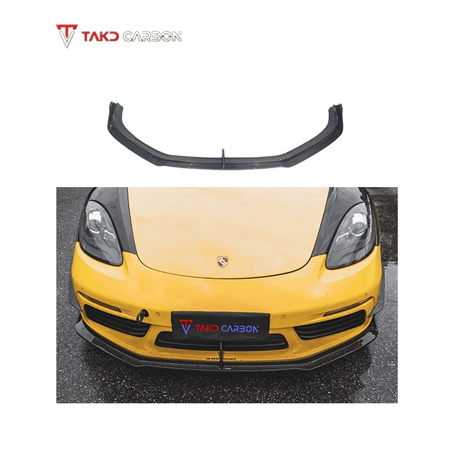 TAKD Carbon Real Car Data Development 100% Dry Carbon Fiber Front Bumper Lip for Porsches 718 Cayman Boxster
TAKD Carbon Real Car Data Development 100% Dry Carbon Fiber Front Bumper Lip for Porsches 718 Cayman Boxster