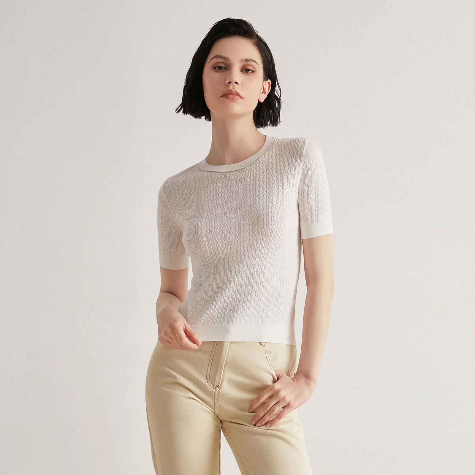 BC-35 2024 Summer T-shirt Merino Wool Silk Luxury Clothes Clothing For Women Female Pullover Sweaters
BC-35 2024 Summer T-shirt Merino Wool Silk Luxury Clothes Clothing For Women Female Pullover Sweaters