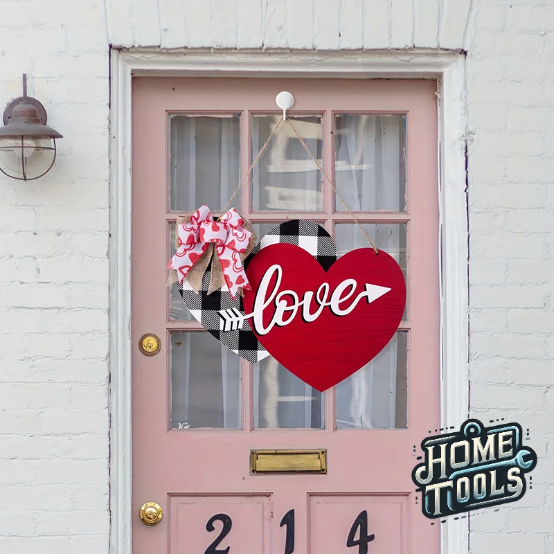 Valentine's Day Gift Vintage Heart Door Sign Hanging Love Red Heart Wooden Sign, Happy Valentines Day Decor For Front Door
Valentine's Day Gift Vintage Heart Door Sign Hanging Love Red Heart Wooden Sign, Happy Valentines Day Decor For Front Door