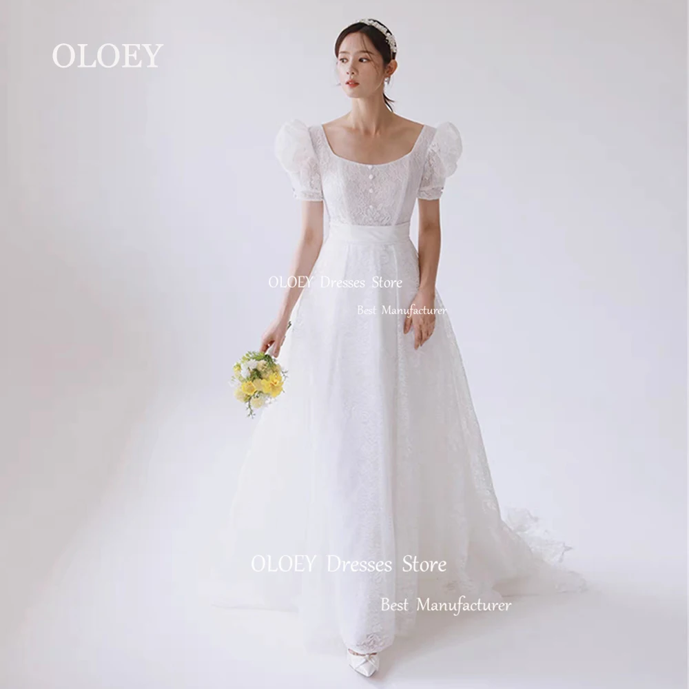 OLOEY Luxury Lace A Line Wedding Dress Korea Photoshoot Square Collar Puff Sleeves Bridal Gown Floor Length Custom Lace Up Zip
OLOEY Luxury Lace A Line Wedding Dress Korea Photoshoot Square Collar Puff Sleeves Bridal Gown Floor Length Custom Lace Up Zip