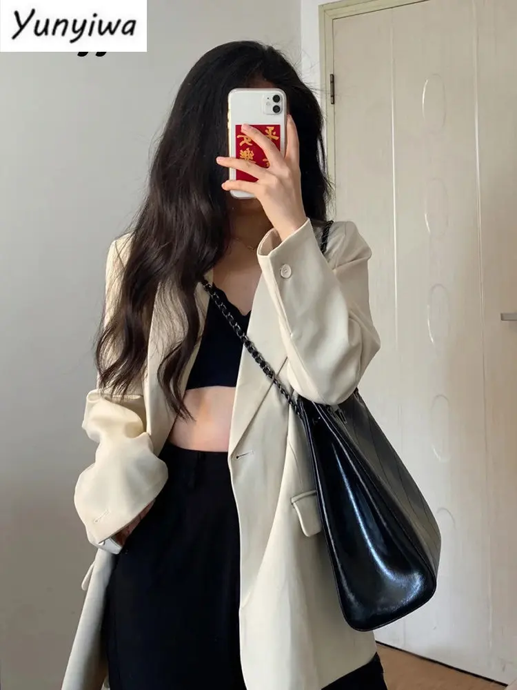 Blazer for Women Suits Office Lady Classic Spring Autumn New Coat Notched Collar Korean fashion
Blazer for Women Suits Office Lady Classic Spring Autumn New Coat Notched Collar Korean fashion