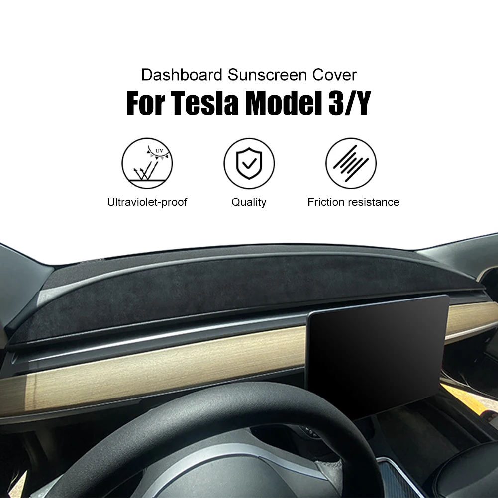 For Tesla Model 3/Y 17-23 Dashboard Cover Suede Sun Protection Instrument Panel Pad Sunshade Protection Interior Accessories
For Tesla Model 3/Y 17-23 Dashboard Cover Suede Sun Protection Instrument Panel Pad Sunshade Protection Interior Accessories