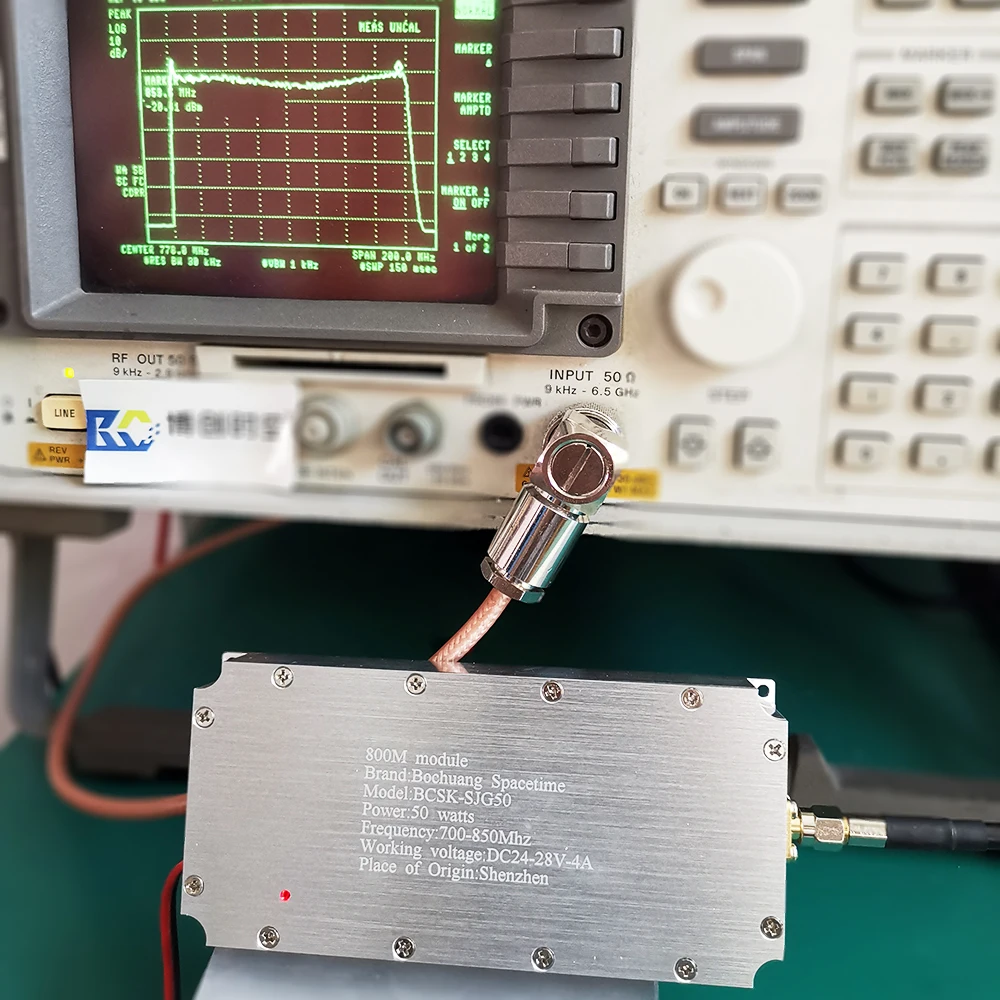 BCSK-SJG50 microwave amplifier 700Mhz-850Mhz wireless inteerence power amplification module
BCSK-SJG50 microwave amplifier 700Mhz-850Mhz wireless inteerence power amplification module