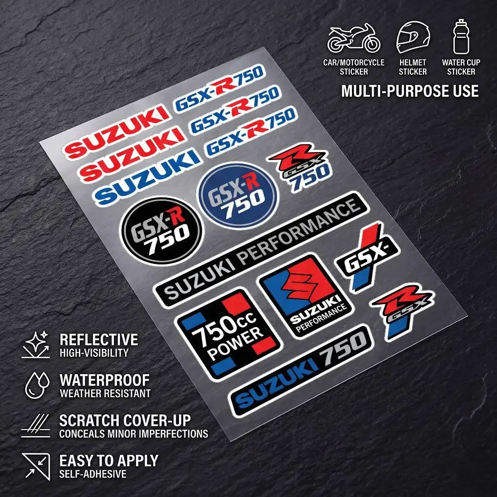 FOR SUZUKI GSXR750 Universal Multi-Purpose Reflective Waterproof Stickers Scratch Conceal Auto Bike Helmet Mug Fridge Decoration
FOR SUZUKI GSXR750 Universal Multi-Purpose Reflective Waterproof Stickers Scratch Conceal Auto Bike Helmet Mug Fridge Decoration
