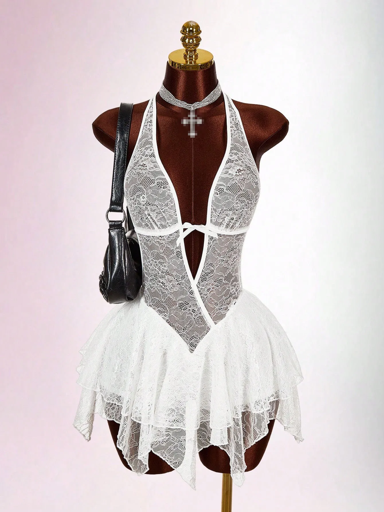 STYLISH LADY White Lace Halter Bodysuit 2026 Summer Women See Through Mesh Backless Ruffle Lingerie Sexy Club Party Jumpsuit
STYLISH LADY White Lace Halter Bodysuit 2026 Summer Women See Through Mesh Backless Ruffle Lingerie Sexy Club Party Jumpsuit