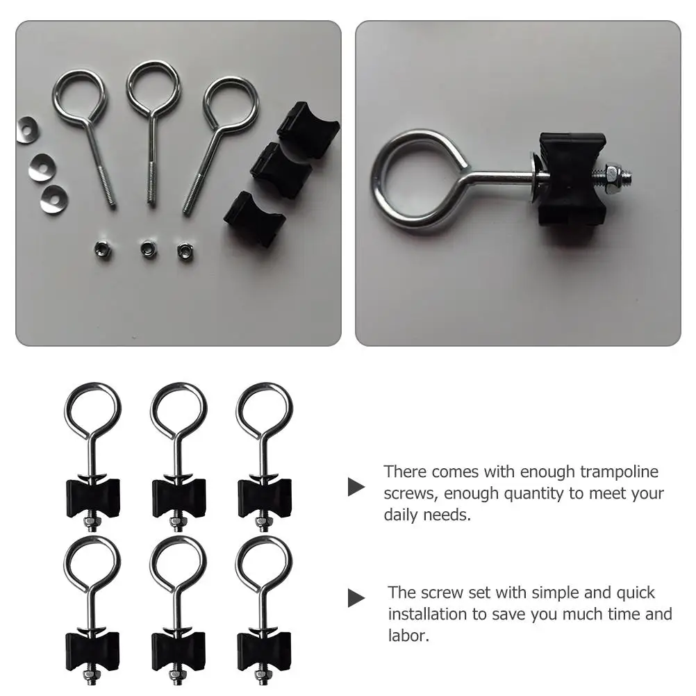 6 Pcs Trampoline Screws Galvanized Steel Parts Professional Fixation Tools Sturdy Accessories Outdoor Toys Stability Supplies
6 Pcs Trampoline Screws Galvanized Steel Parts Professional Fixation Tools Sturdy Accessories Outdoor Toys Stability Supplies
