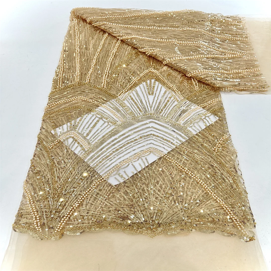 Luxury Beaded Nigerian Lace Fabrics 2025 Groom High Quality Sequins Lace African Lace Fabric For Wedding Dress French Mesh Lace
Luxury Beaded Nigerian Lace Fabrics 2025 Groom High Quality Sequins Lace African Lace Fabric For Wedding Dress French Mesh Lace