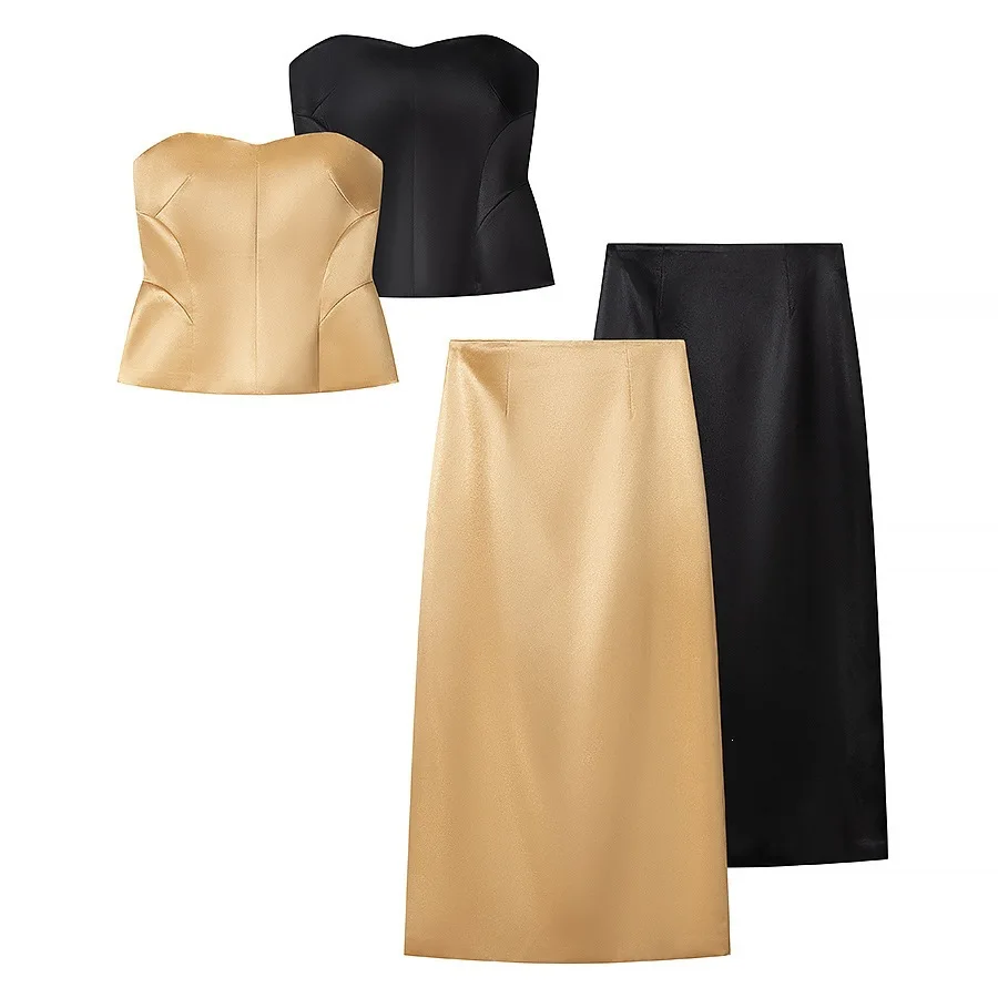 Withered 2026 New Fashionable Women's Strapless Slim Fit Hip Hugging Skirt Two Piece Set For Socialite Temperament
Withered 2026 New Fashionable Women's Strapless Slim Fit Hip Hugging Skirt Two Piece Set For Socialite Temperament