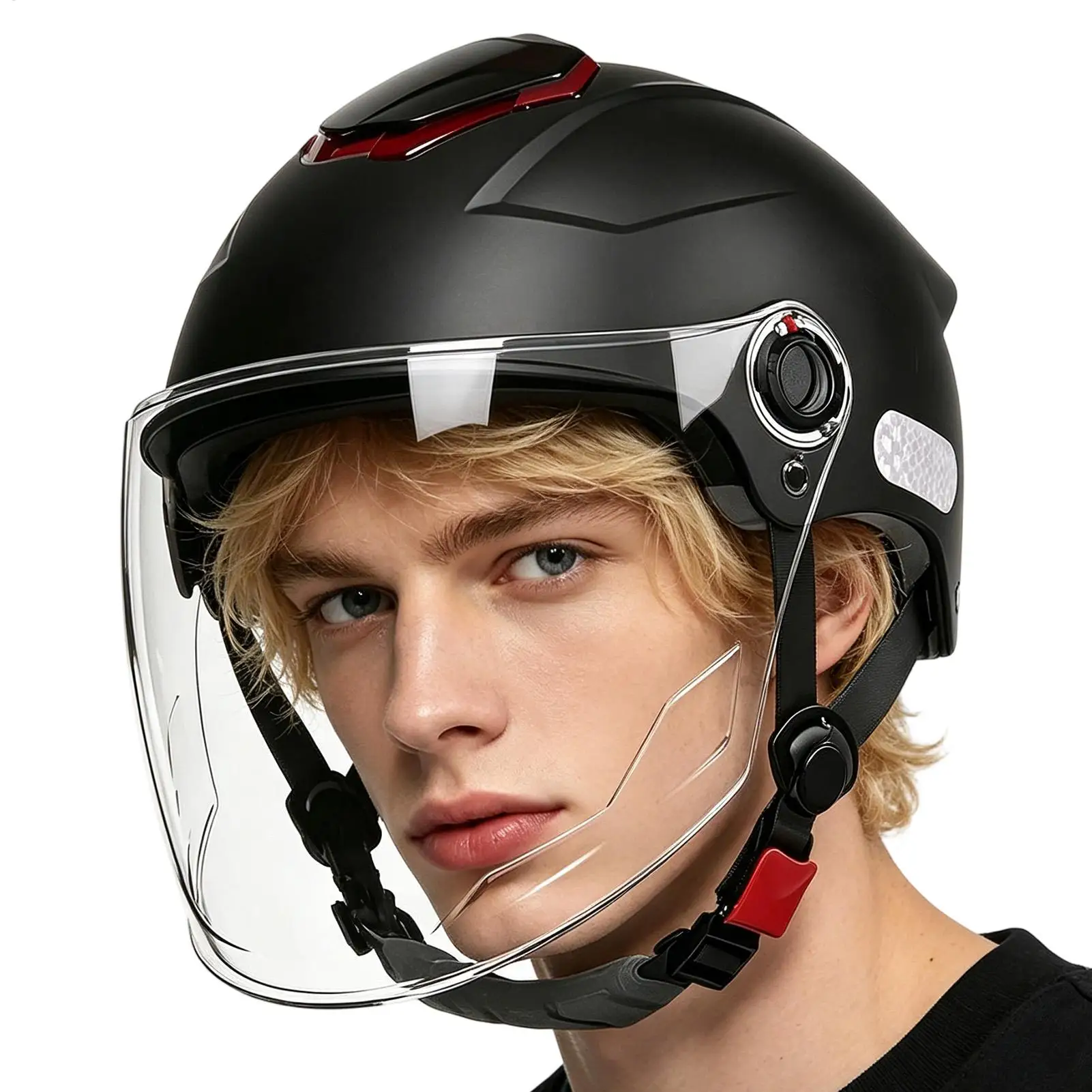 Motorcycle Helmet Breathable Shock-Absorbing Headgear Motorcycle Gear Cycling Helmet for Daily Street Commuting Urban City
Motorcycle Helmet Breathable Shock-Absorbing Headgear Motorcycle Gear Cycling Helmet for Daily Street Commuting Urban City