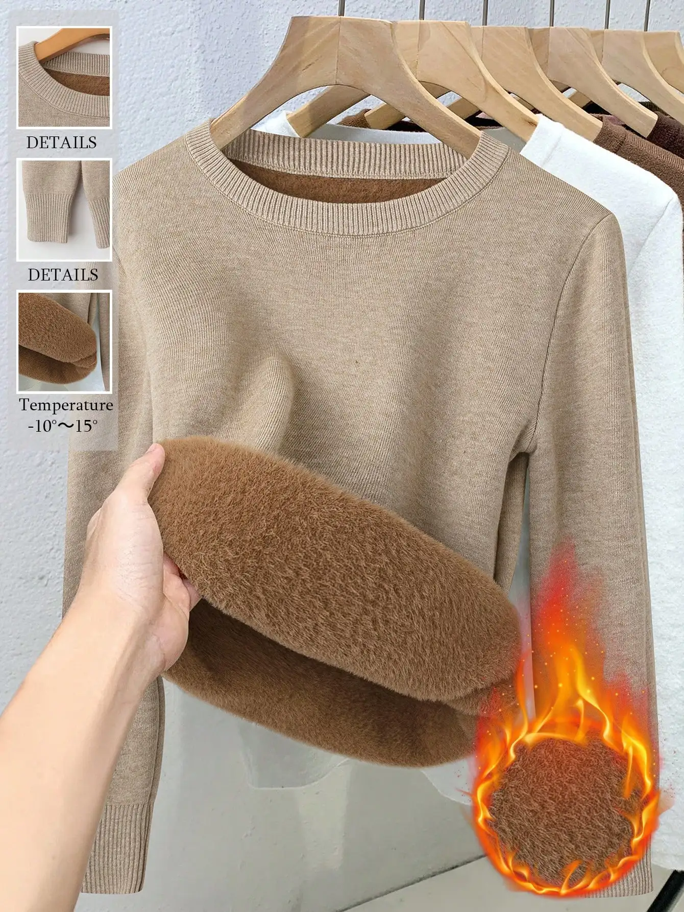 Женский теплый свитер с круглым вырезом и длинными рукавами для зимы - облегающий вязаный топ
Женский теплый свитер с круглым вырезом и длинными рукавами для зимы - облегающий вязаный топ