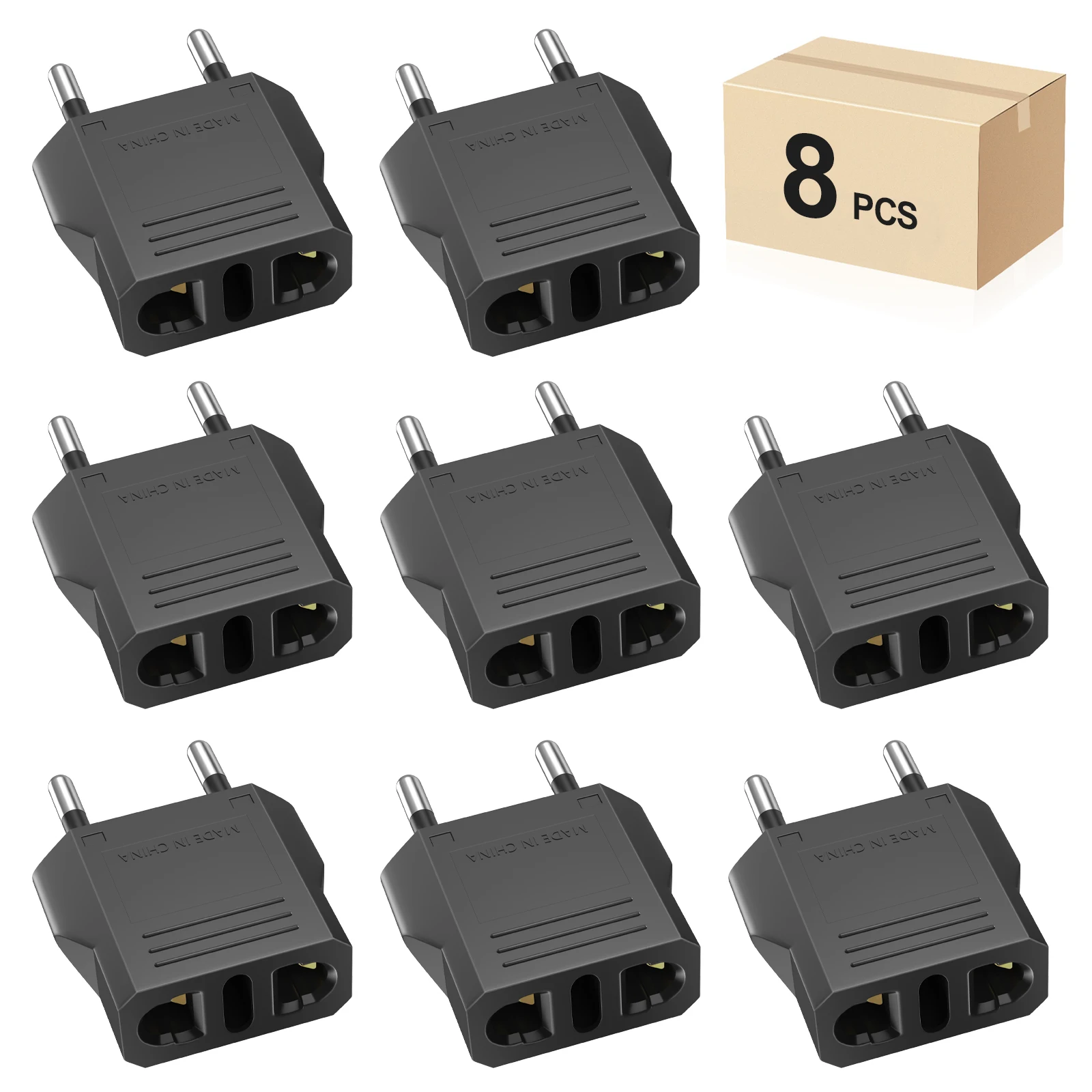 Адаптер для вилки из США/CA в европейскую вилку, вилка питания для путешествий, универсальный преобразователь настенной вилки, адаптер для путешествий 
Адаптер для вилки из США/CA в европейскую вилку, вилка питания для путешествий, универсальный преобразователь настенной вилки, адаптер для путешествий