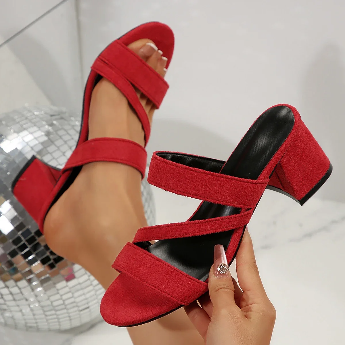 Summer Women Sandals Wedding Party Shoes Women Fashion Sexy Open Toe Thick Heel Sandals High-heeled Shoes Sandalias De Mujer
Summer Women Sandals Wedding Party Shoes Women Fashion Sexy Open Toe Thick Heel Sandals High-heeled Shoes Sandalias De Mujer