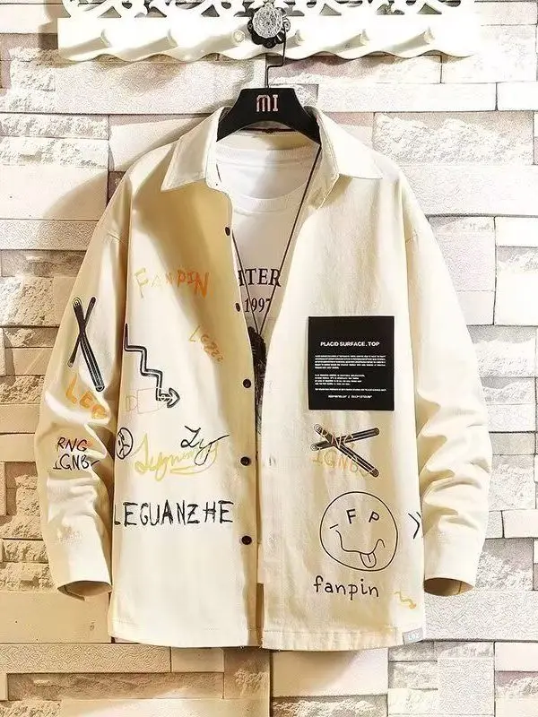 Loose Fit Long Sleeve Printed Shirt Men's Casual Style Spring New Arrival Thin Material Fashionable Outerwear Coat for Men
Loose Fit Long Sleeve Printed Shirt Men's Casual Style Spring New Arrival Thin Material Fashionable Outerwear Coat for Men