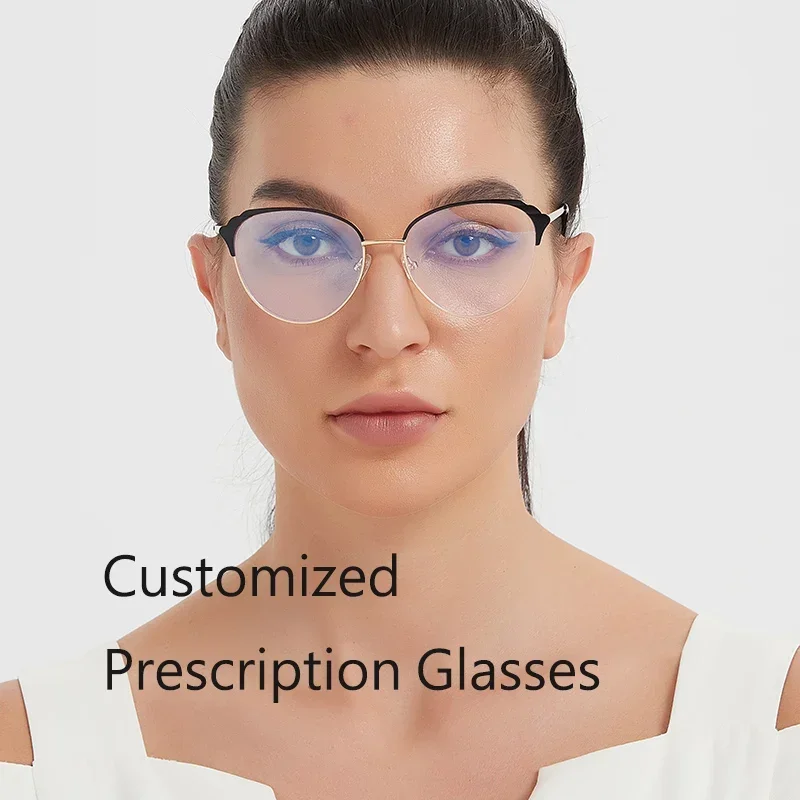 Customize Prescription Glasses Women Cat Eye Multi-Focal Progressive Photochromic Anti-Blue Light Myopia Hyperopia Eyeglasses
Customize Prescription Glasses Women Cat Eye Multi-Focal Progressive Photochromic Anti-Blue Light Myopia Hyperopia Eyeglasses