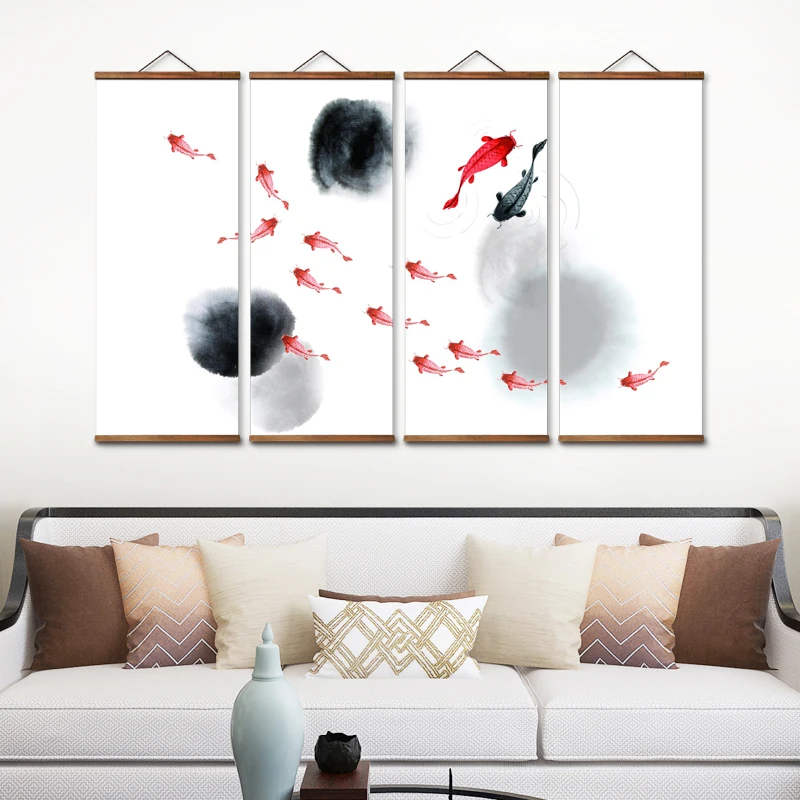 MT0065 Chinese Style Ink Goldfish Decorative Wall Art Canvas Posters Solid Wood Scroll Paintings
MT0065 Chinese Style Ink Goldfish Decorative Wall Art Canvas Posters Solid Wood Scroll Paintings