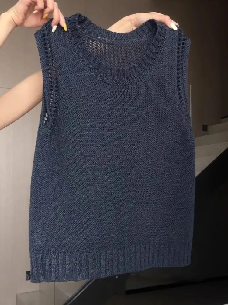 Korean Style Hollow out Sleeveless Comfortable Breathable Knitted Vest Summer Overlap Simple Fashionable Versatile Top Women'...
Korean Style Hollow out Sleeveless Comfortable Breathable Knitted Vest Summer Overlap Simple Fashionable Versatile Top Women'...