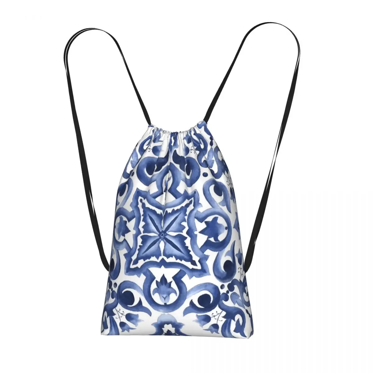 Blue Ornate Floral Mediterranean Sicilian Tile Backpacks Multi-function Drawstring Bundle Pocket Sports Bag Book Bags
Blue Ornate Floral Mediterranean Sicilian Tile Backpacks Multi-function Drawstring Bundle Pocket Sports Bag Book Bags
