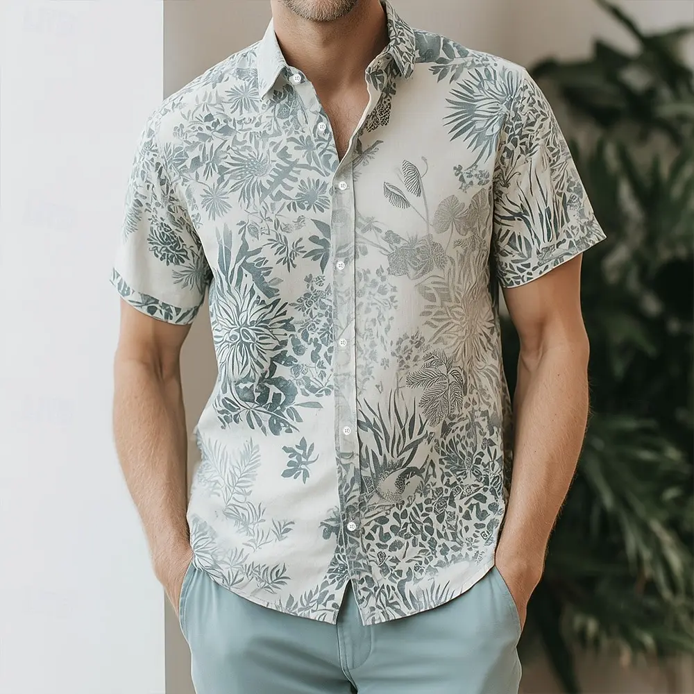 Men's Palm Leaf Tropical Floral 3D Print Short Sleeve Shirt Hawaiian Beach Vacation Casual Tops Blue Pink Green Spring Summer
Men's Palm Leaf Tropical Floral 3D Print Short Sleeve Shirt Hawaiian Beach Vacation Casual Tops Blue Pink Green Spring Summer