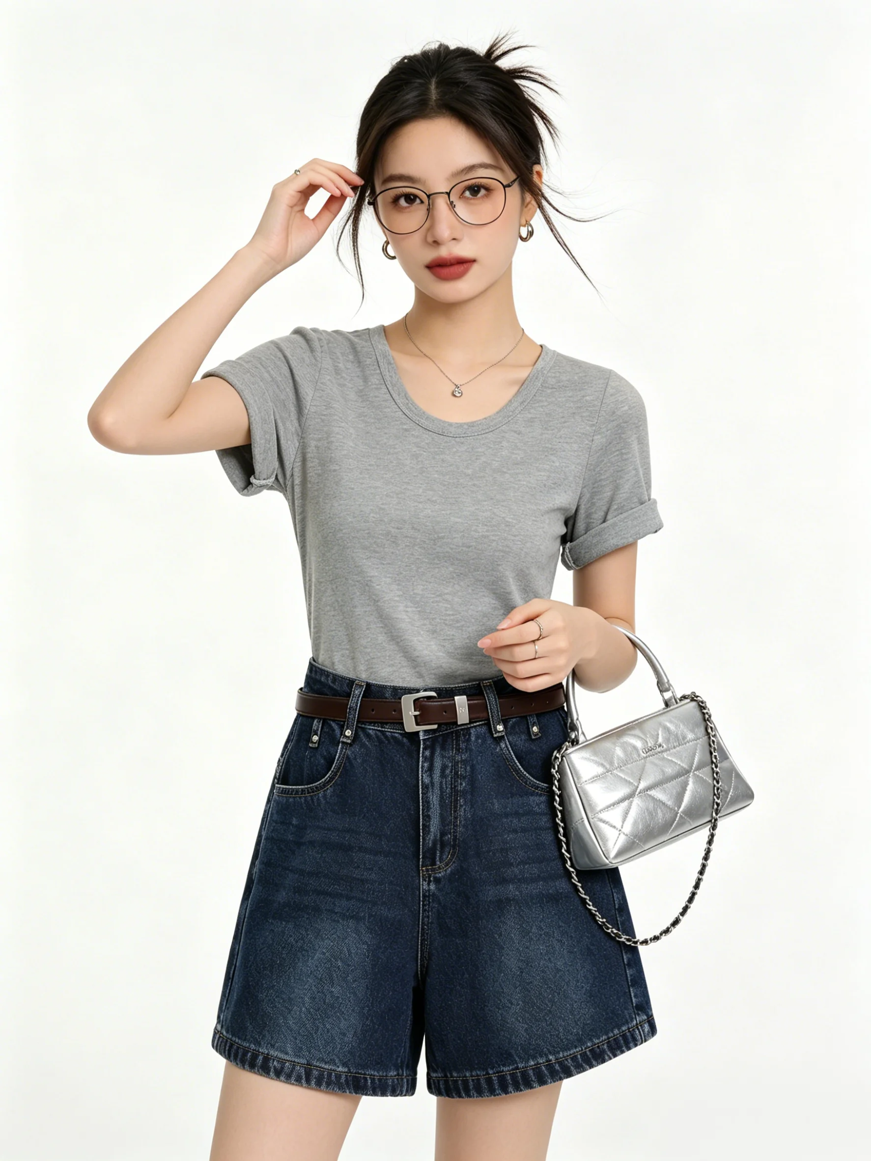 Retro Deep Blue High Waist Wide Leg Jeans Shorts Women's Casual Style with Belt Summer Commute Versatile Korean Fashion
Retro Deep Blue High Waist Wide Leg Jeans Shorts Women's Casual Style with Belt Summer Commute Versatile Korean Fashion
