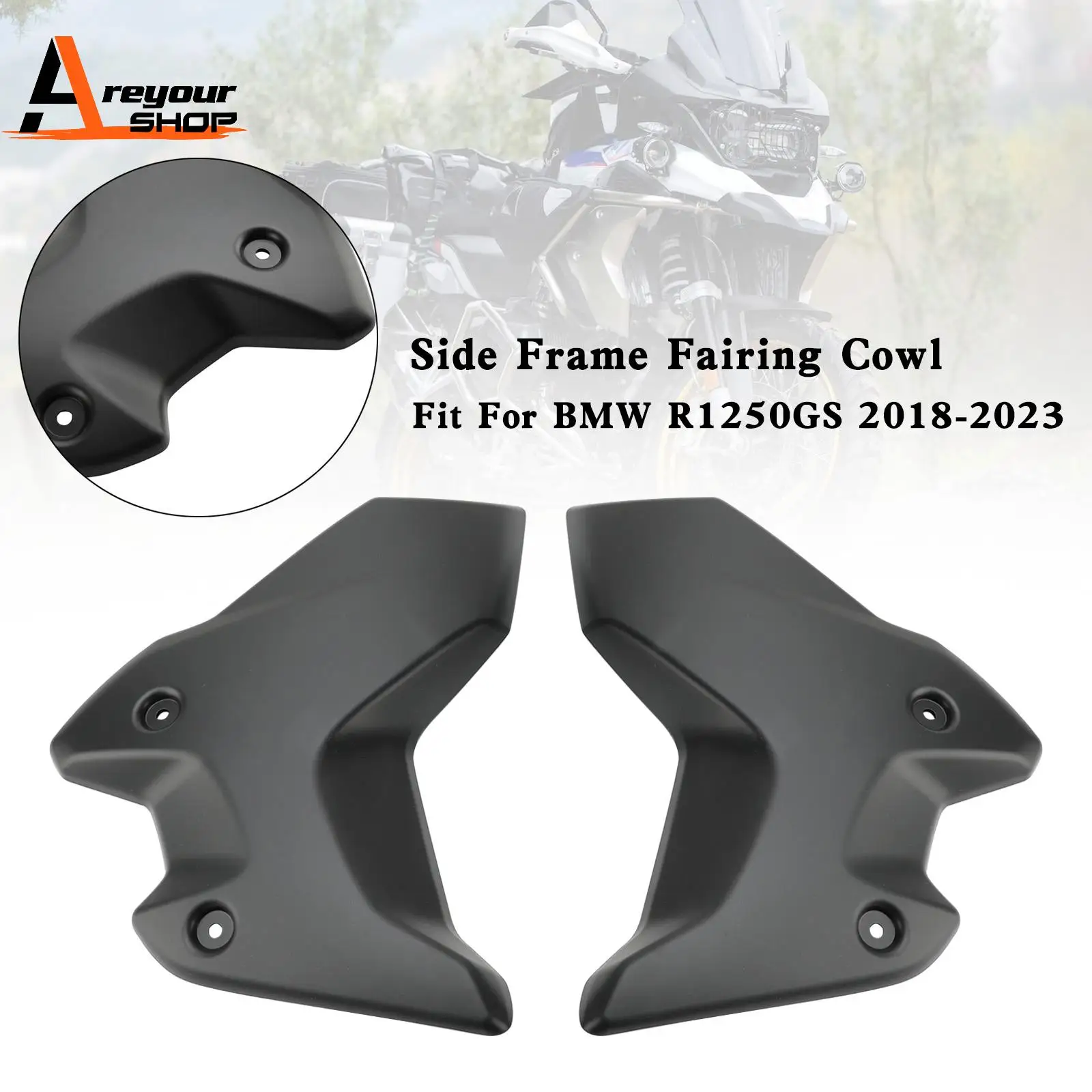 Side Frame Fairing Cowl Guards Radiator Cover for BMW R1250GS 2018-2023 Black
Side Frame Fairing Cowl Guards Radiator Cover for BMW R1250GS 2018-2023 Black