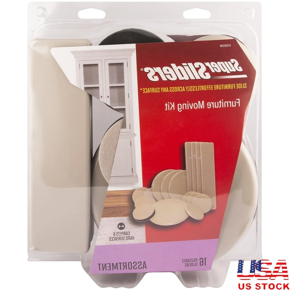 16 Piece Furniture Sliders Set Multi Pack All Floor Types Easy Move Reusable Foam Grips Protect Flooring Durable Indoor Use
16 Piece Furniture Sliders Set Multi Pack All Floor Types Easy Move Reusable Foam Grips Protect Flooring Durable Indoor Use