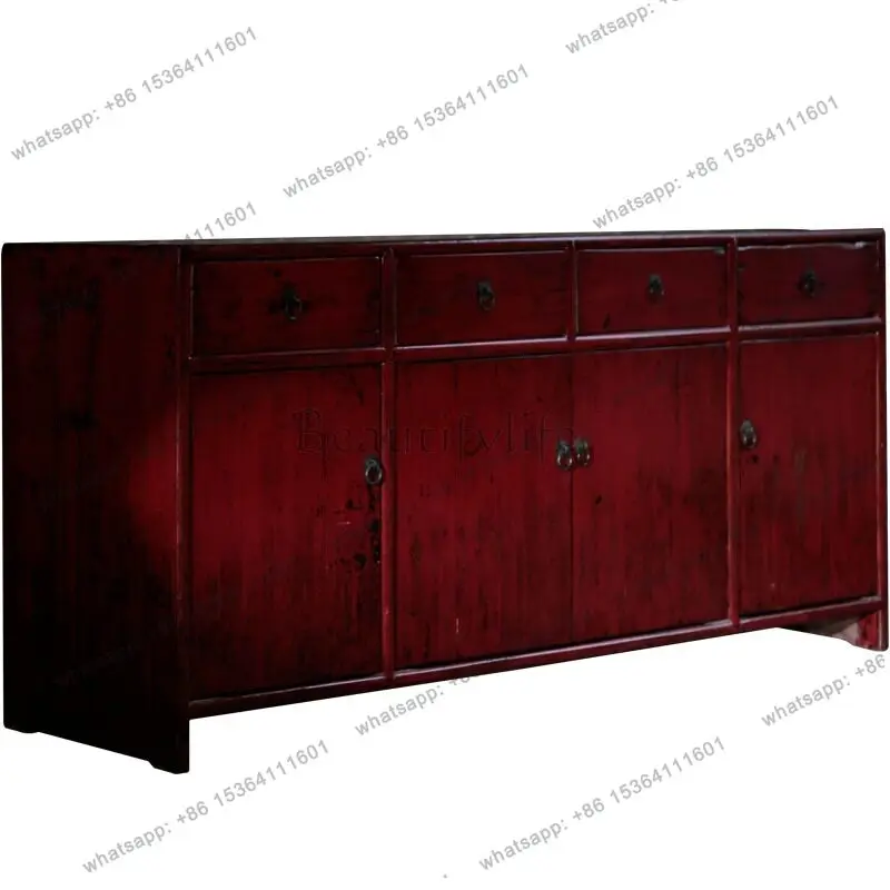 Solid wood old dining side cabinet new Chinese four-door large-capacity storage cabinet
Solid wood old dining side cabinet new Chinese four-door large-capacity storage cabinet