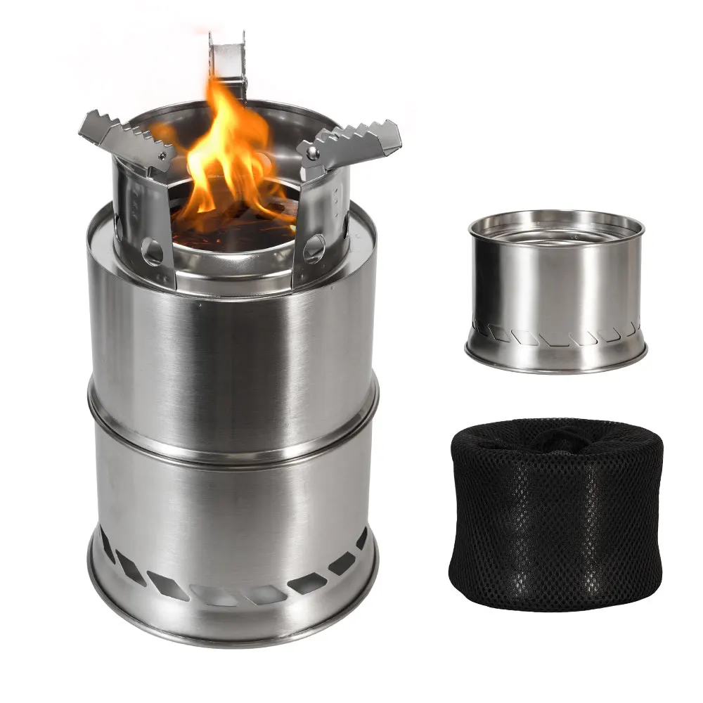 Outdoor Camping Portable Wood Stove Stainless Steel Double-Layer Heat-Concentrating Split Stackable Picnic Backpack Stove
Outdoor Camping Portable Wood Stove Stainless Steel Double-Layer Heat-Concentrating Split Stackable Picnic Backpack Stove