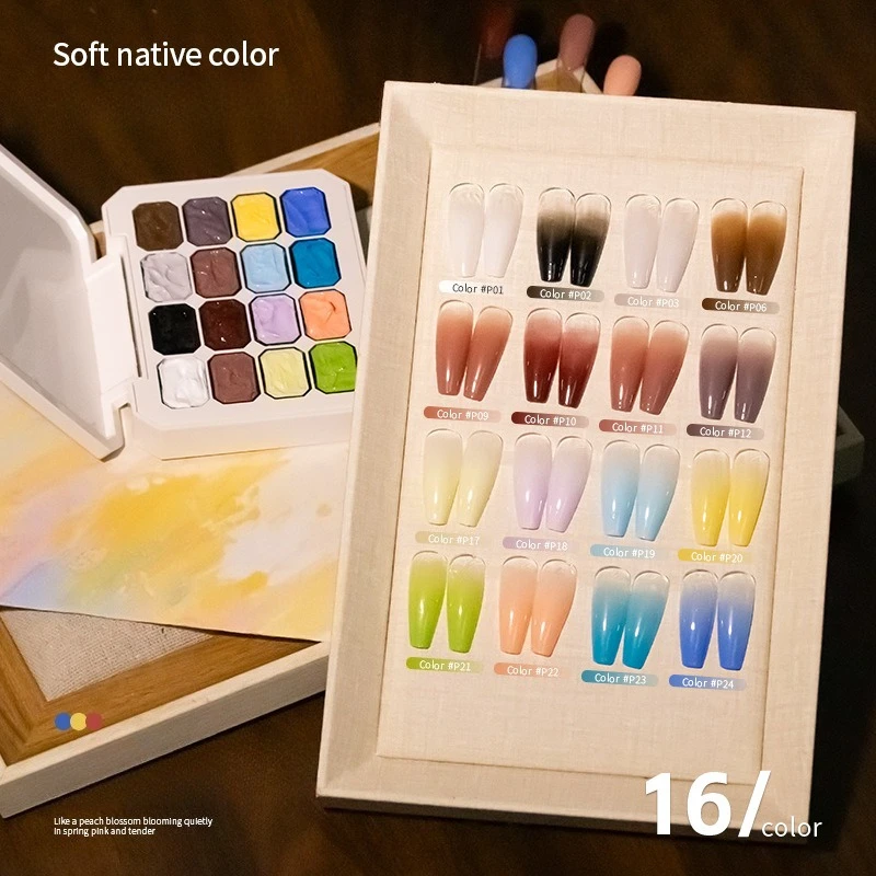 4 in 1 16 Colors Pat Painting Gel For Gradient Stamping Drawing Pattern UV/LED Gradient Patting Gel Palette for Manicure
4 in 1 16 Colors Pat Painting Gel For Gradient Stamping Drawing Pattern UV/LED Gradient Patting Gel Palette for Manicure
