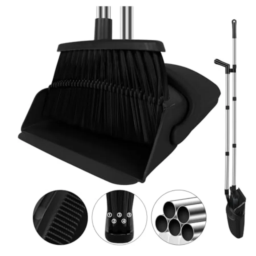 Набор для уборки: метла и совок, комбинированный комплект для дома, 51-дюймовая метла с длинной ручкой и совок для кухни, офиса, прихожей, пола
Набор для уборки: метла и совок, комбинированный комплект для дома, 51-дюймовая метла с длинной ручкой и совок для кухни, офиса, прихожей, пола