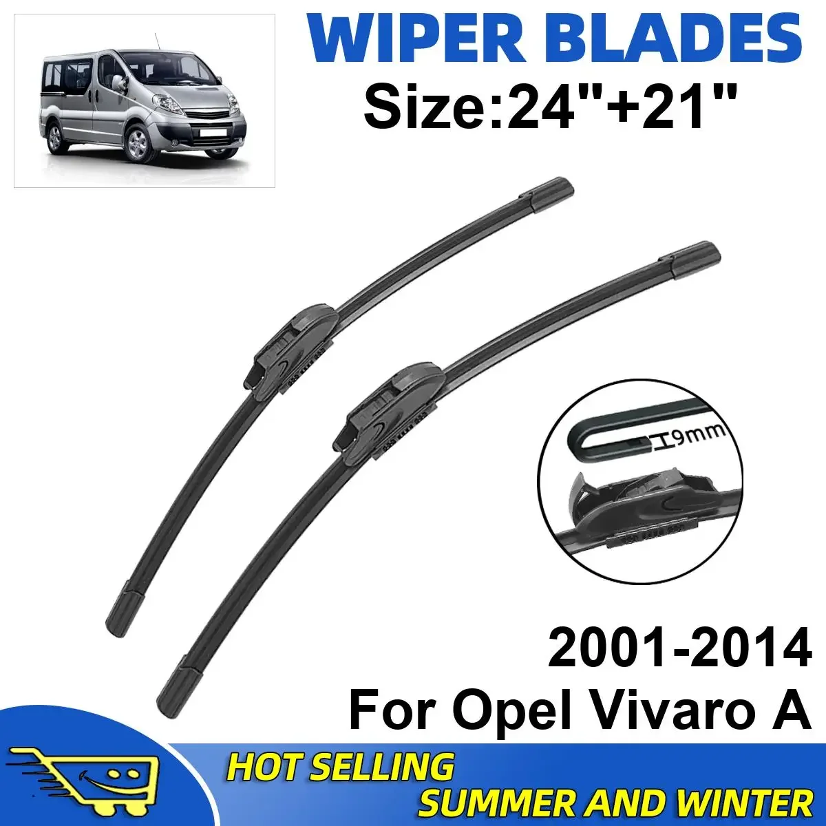 2PCS Wiper Blades Set Kit For Opel Vivaro A 2001-2014 Front Windshield Brushes Windscreen Window Accessories
2PCS Wiper Blades Set Kit For Opel Vivaro A 2001-2014 Front Windshield Brushes Windscreen Window Accessories