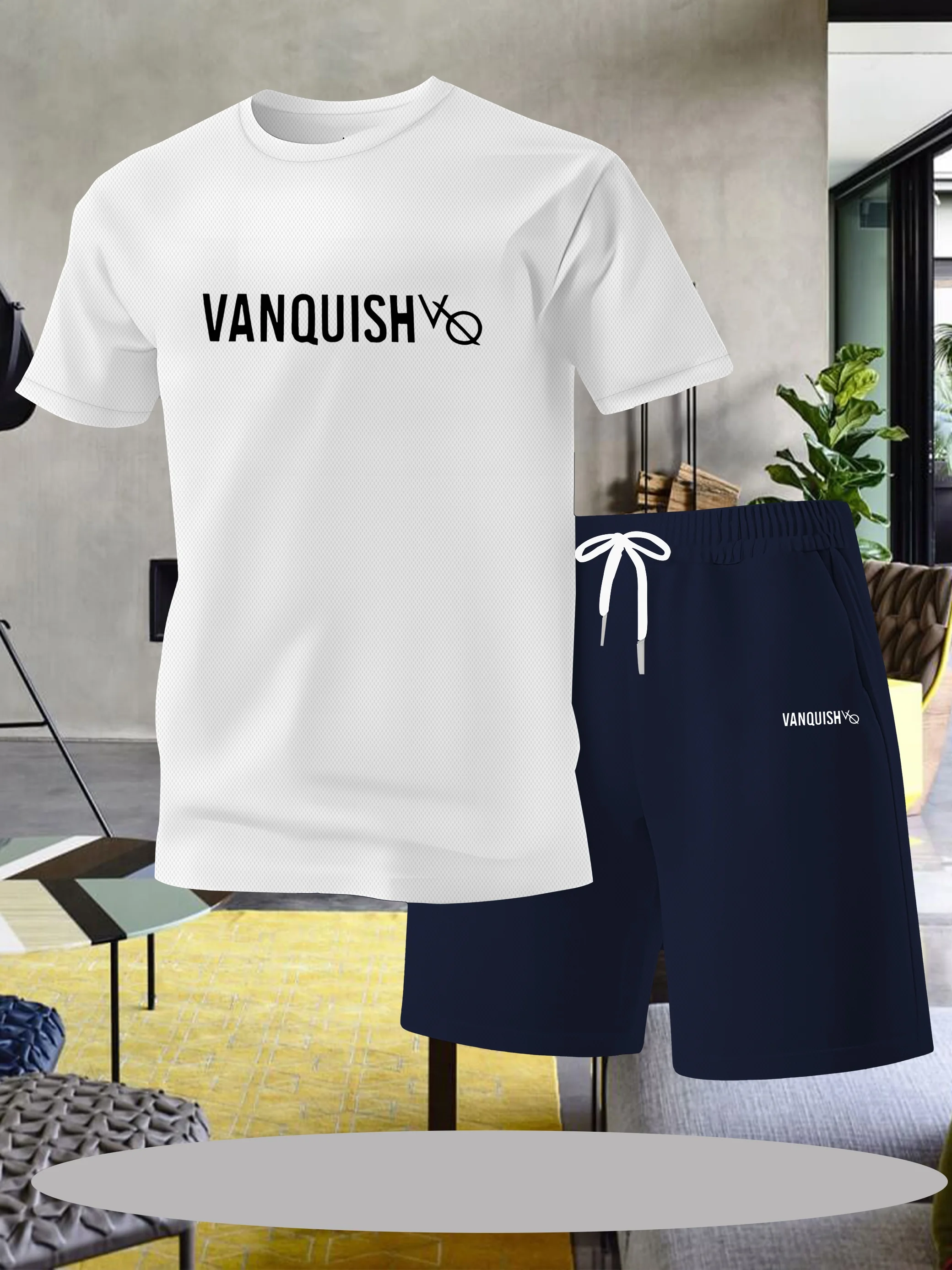 Men's summer loose short sleeved T-shirt shorts set breathable quick drying trendy casual style
Men's summer loose short sleeved T-shirt shorts set breathable quick drying trendy casual style