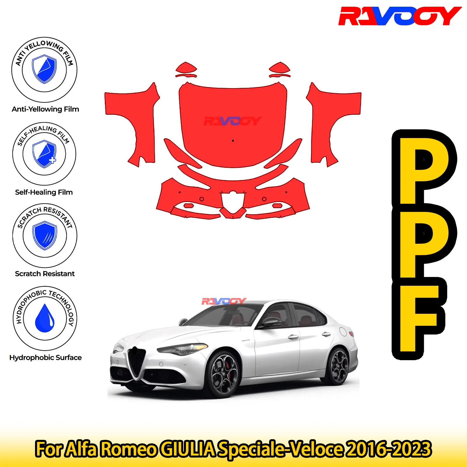Для Alfa Romeo GIULIA Speciale-Veloce 2016-2023, глянцевая матовая черная предварительно вырезанная передняя пленка PPF, защитная пленка для краски
Для Alfa Romeo GIULIA Speciale-Veloce 2016-2023, глянцевая матовая черная предварительно вырезанная передняя пленка PPF, защитная пленка для краски