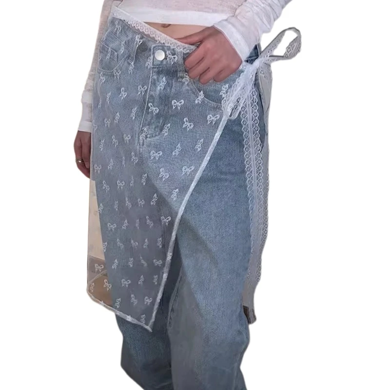 Women Korean Tie Up See Through Lace Apron Skirt Bowknot Hip Scarf Streetwear
Women Korean Tie Up See Through Lace Apron Skirt Bowknot Hip Scarf Streetwear