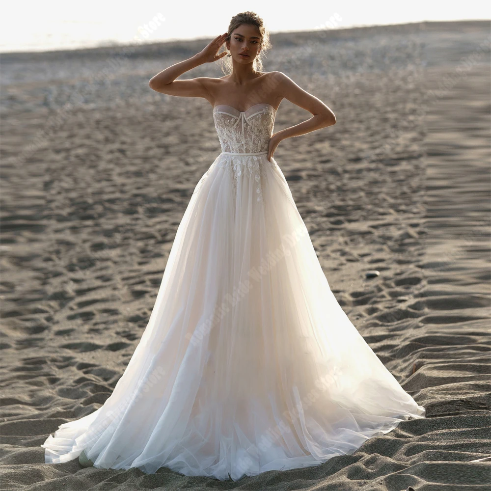 Sweetheart Collar Sleeveless Women Wedding Dresses Elegant Popular Princess Bride Gowns Banquet Vestido De Novia 2025 Customized
Sweetheart Collar Sleeveless Women Wedding Dresses Elegant Popular Princess Bride Gowns Banquet Vestido De Novia 2025 Customized