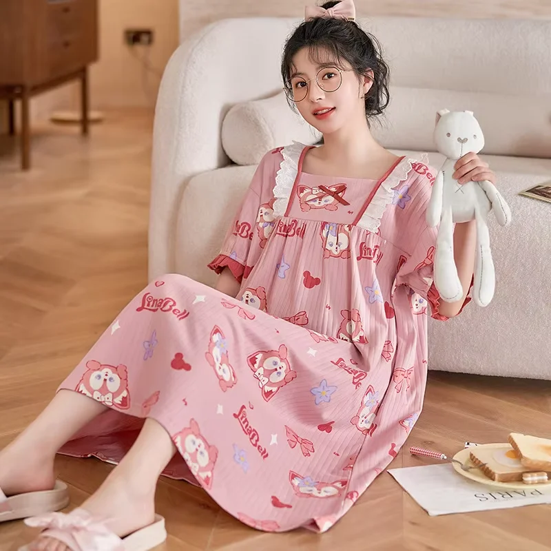 Summer New Style Knitted Cotton Women's Short-sleeved One-piece Nightdress Mid-skirt Pajamas Home Clothes
Summer New Style Knitted Cotton Women's Short-sleeved One-piece Nightdress Mid-skirt Pajamas Home Clothes