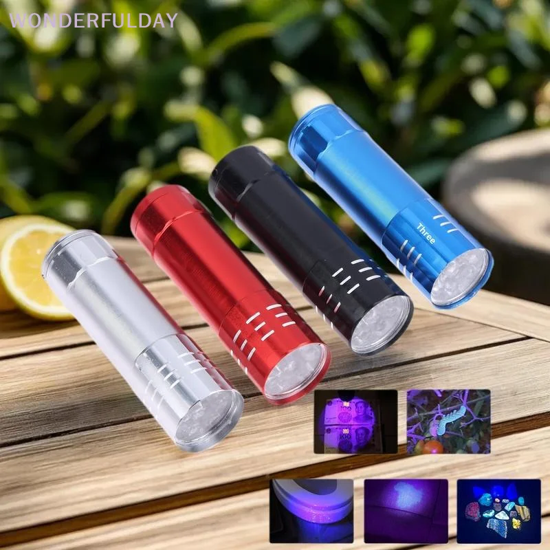 New 1Pcs 50LM 395nm Detection Lamp Mini UV Flashlight 9 LED UV Black Light Outdoor Portable Lighting Tool For Hiking
New 1Pcs 50LM 395nm Detection Lamp Mini UV Flashlight 9 LED UV Black Light Outdoor Portable Lighting Tool For Hiking