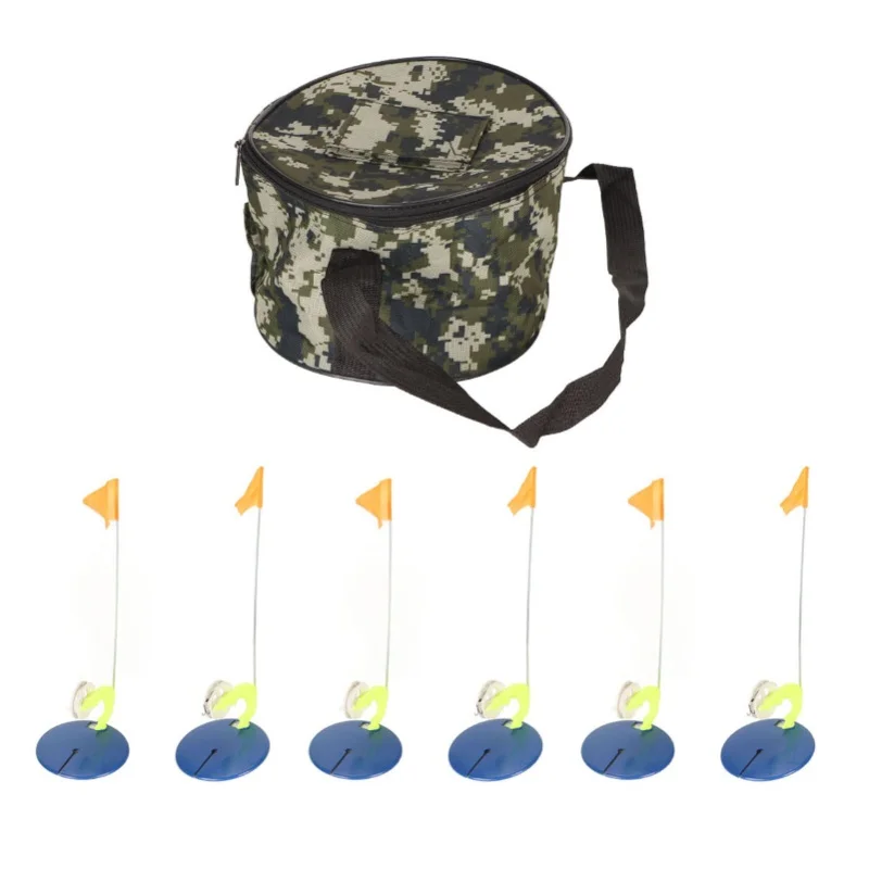 6 Set Ice Fishing Flag Kit Hands Free Efficient Winter Fishing Rod Indicator Flag Portable Angling Flag For Fishing
6 Set Ice Fishing Flag Kit Hands Free Efficient Winter Fishing Rod Indicator Flag Portable Angling Flag For Fishing