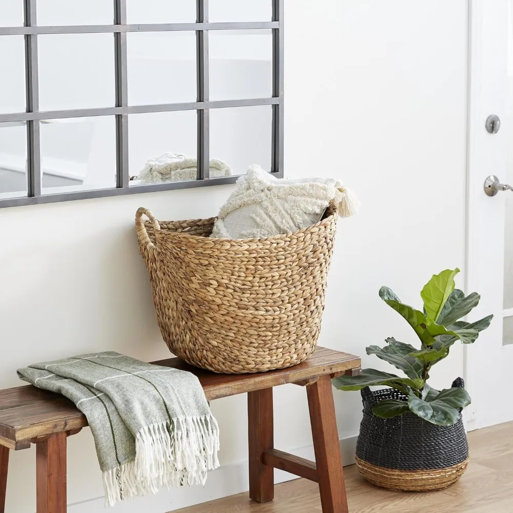 Seagrass Handmade Decorative and Functional Storage Basket Large Woven Basket Organizer with Ring Handles
Seagrass Handmade Decorative and Functional Storage Basket Large Woven Basket Organizer with Ring Handles