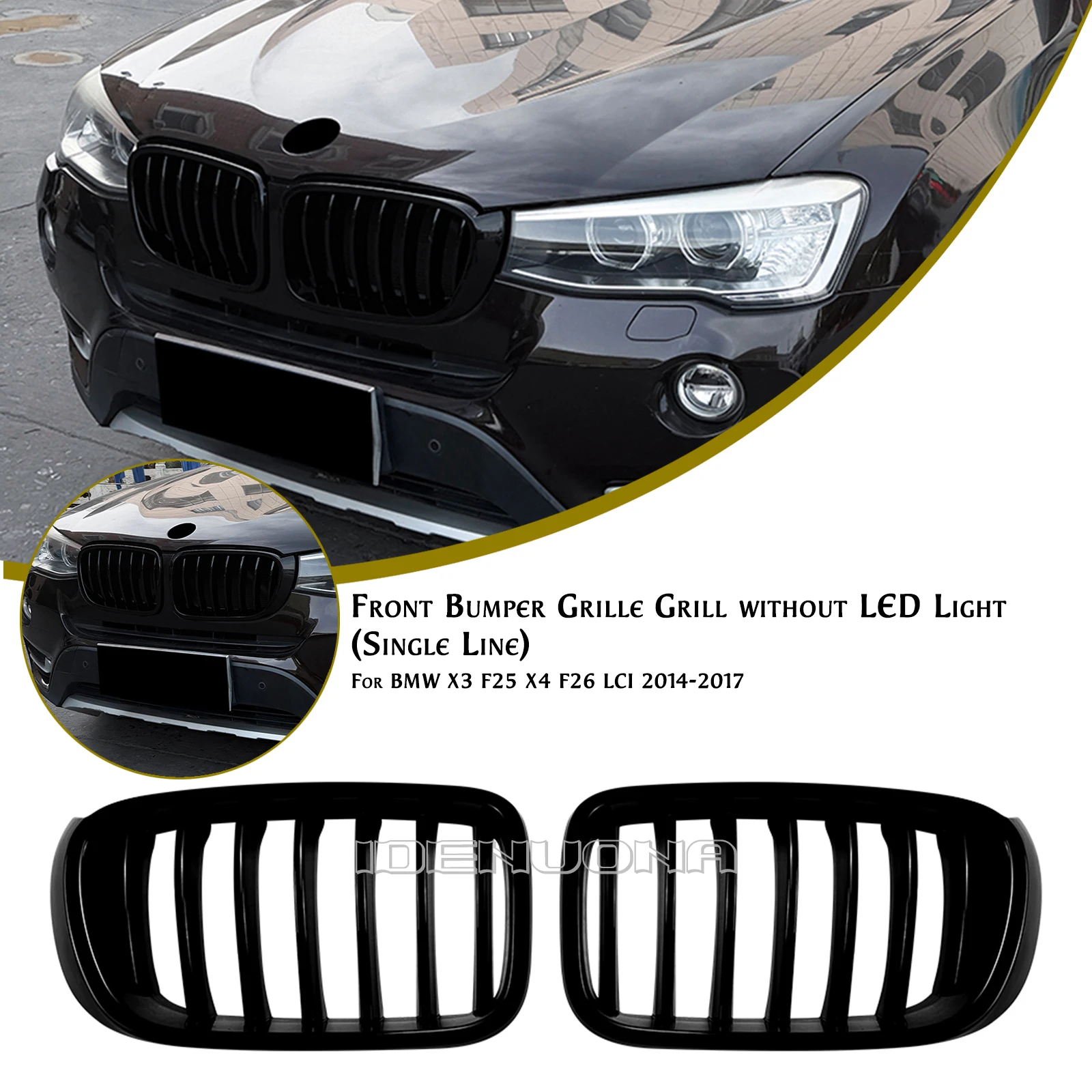 Car Racing Grill Front Bumper Kidney Grille Intake Hood Grid For BMW X3 F25 X4 F26 LCI 2014 2015 2016 2017
Car Racing Grill Front Bumper Kidney Grille Intake Hood Grid For BMW X3 F25 X4 F26 LCI 2014 2015 2016 2017