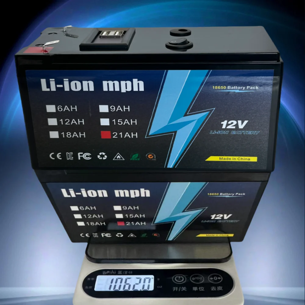 12V 21Ah Battery,Built-in BMS,8000+Cycles Rechargeable Lithium Battery,Perfect for Ride on Toys,Scooters,Fish Finders
12V 21Ah Battery,Built-in BMS,8000+Cycles Rechargeable Lithium Battery,Perfect for Ride on Toys,Scooters,Fish Finders