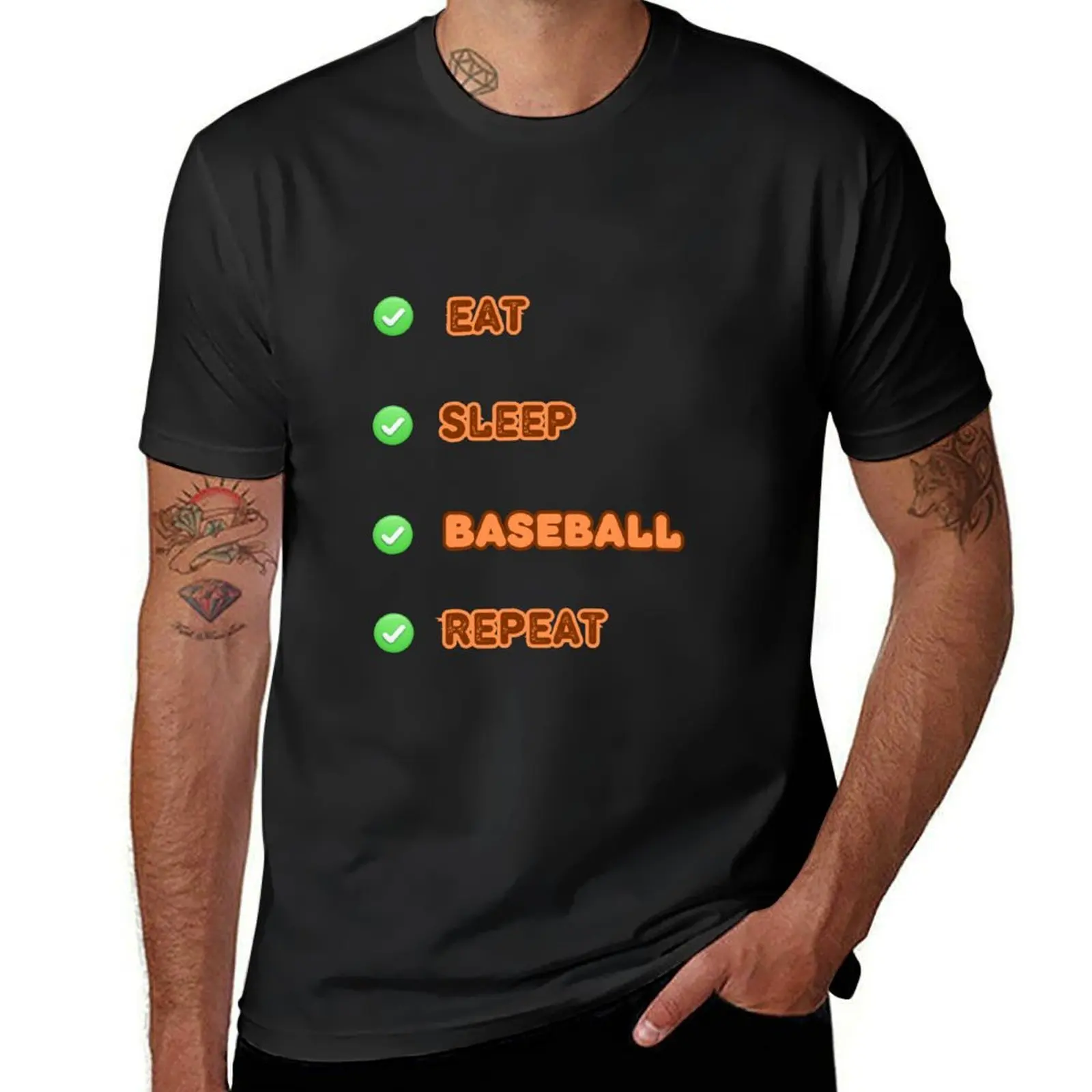 Eat Sleep Baseball Repeat T-Shirt customs cute tops summer clothes men t shirt
Eat Sleep Baseball Repeat T-Shirt customs cute tops summer clothes men t shirt