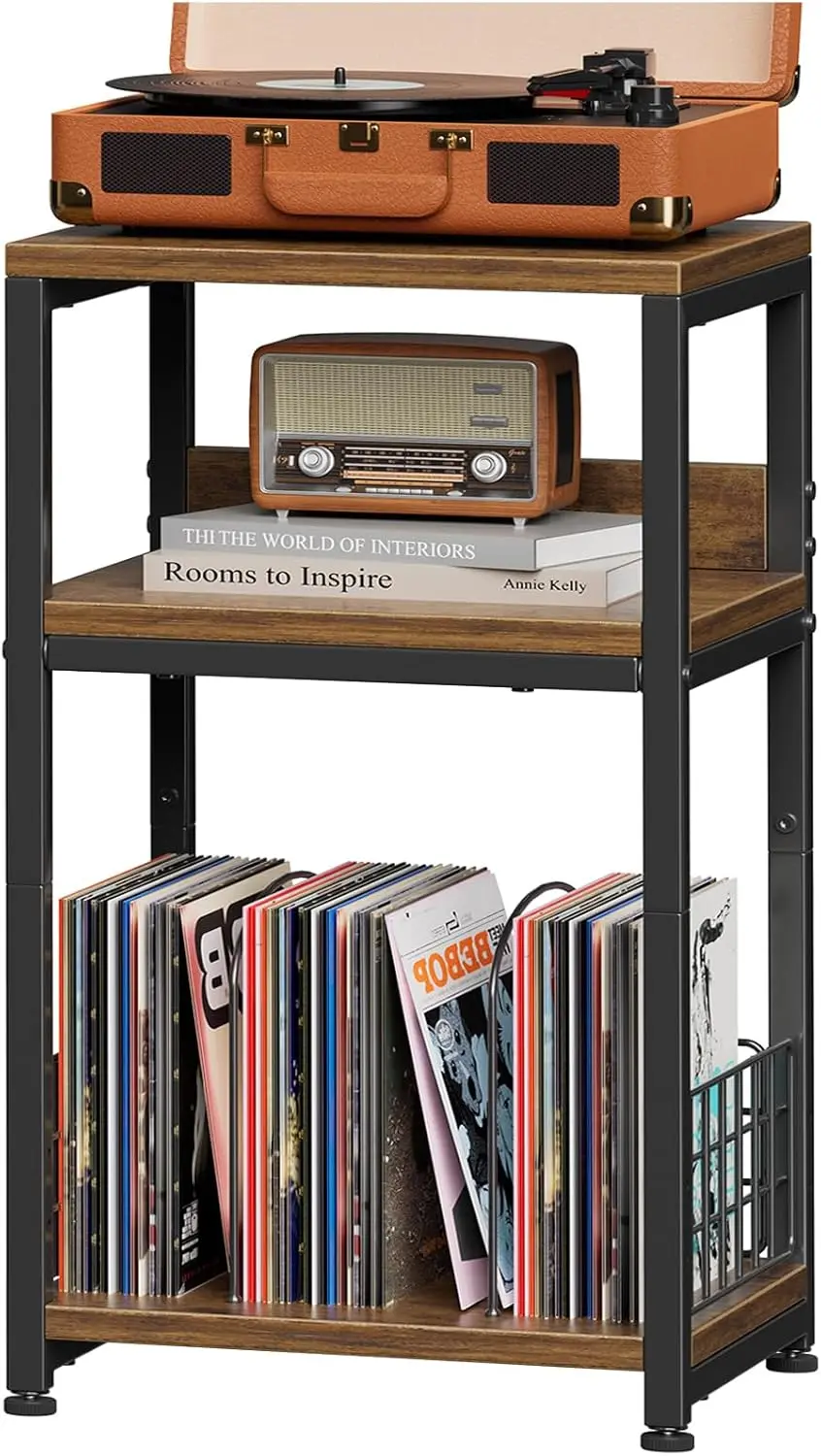 Simple Trending Record Player Stand, 3-Tier Side Table for Turntables, Holds Up to 100 Albums in Rustic Brown
Simple Trending Record Player Stand, 3-Tier Side Table for Turntables, Holds Up to 100 Albums in Rustic Brown