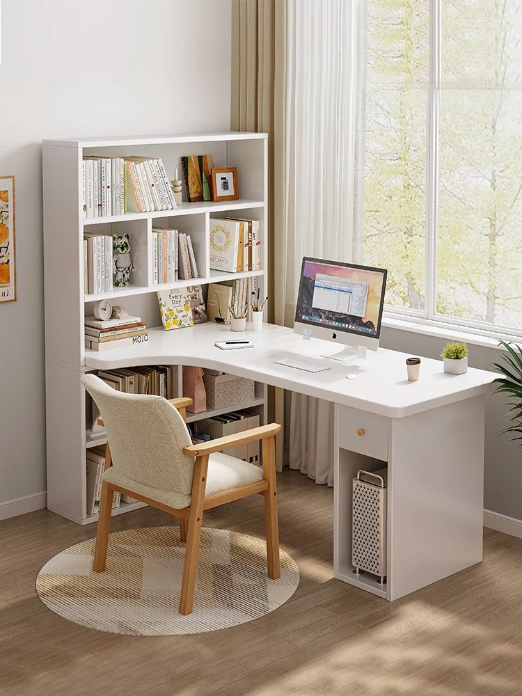 Study desk, bookshelf, integrated table, corner desktop computer desk with bookcase, bedroom, student home study table
Study desk, bookshelf, integrated table, corner desktop computer desk with bookcase, bedroom, student home study table