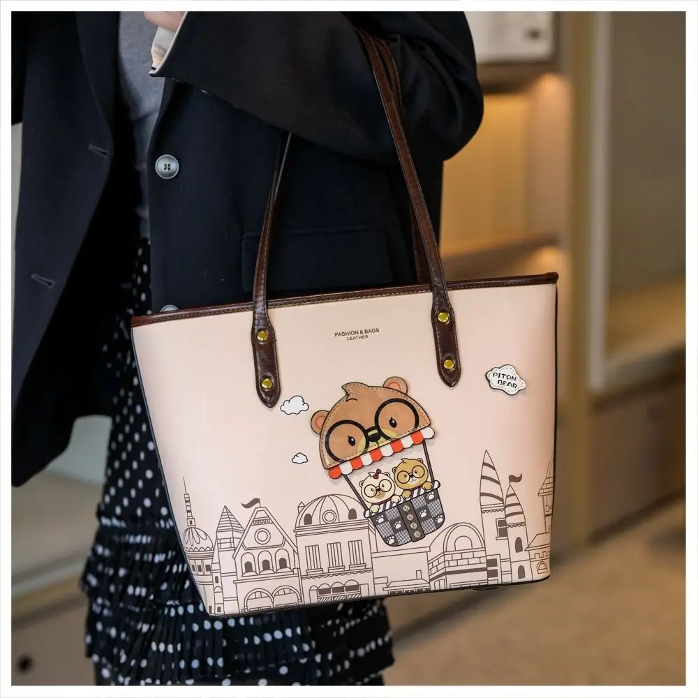 Fashion-forward Bear Print Design Shoulder Bag Large capacity Adorable Underarm Bag Casual Tote Bag Outing
Fashion-forward Bear Print Design Shoulder Bag Large capacity Adorable Underarm Bag Casual Tote Bag Outing